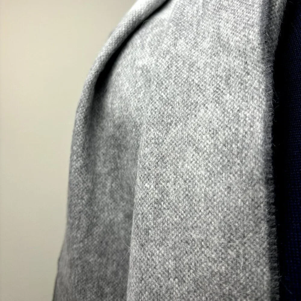 Agnona $650 NWOT Angora Wool Cashmere Scarf Shawl‎ w/ Fringe 11.5